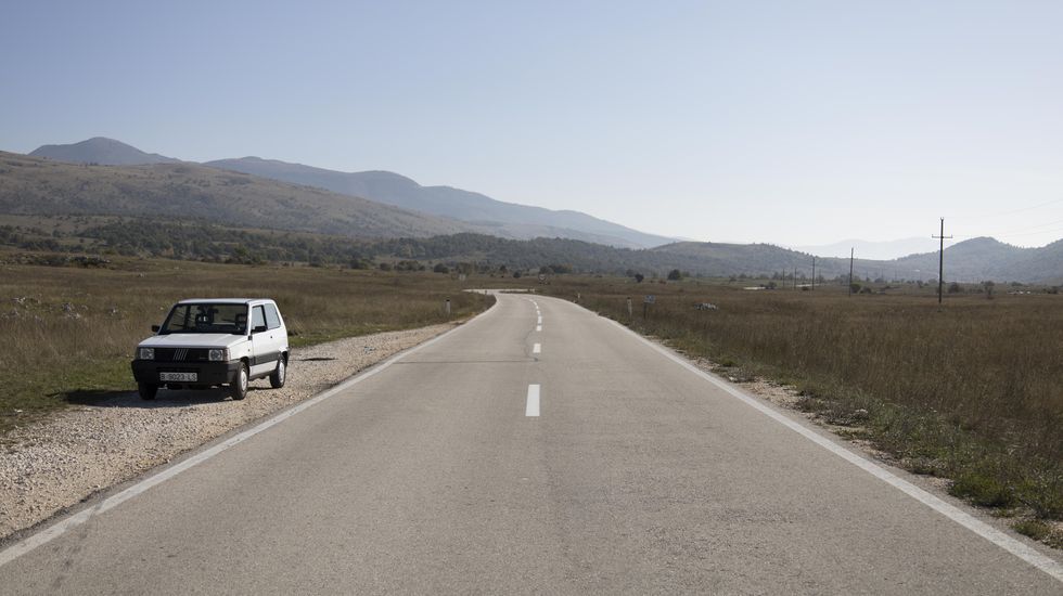 El Fiat Panda que emple� Alberto Rodr�guez, en plena ruta por Europa