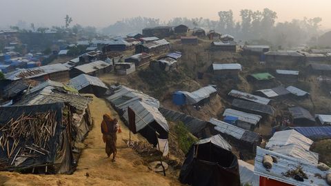 Campamento de refugiados rohingya en Bangladesh.