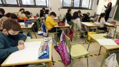 Aula de un colegio de Vilagarca