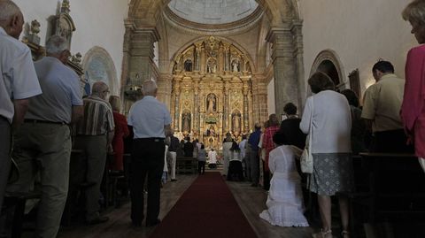 La misa del da grande de las fiestas de Monforte volvi a celerbarse en la iglesia de A Rgoa, porque la de San Vicente sigue cerrada