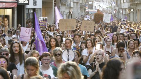 Manifestacin en Vigo, en el 2018, contra la sentencia de la Manada, germen de la ley del solo s es s