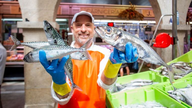 El verano asoma en los mercados de Pontevedra y su entorno: «La gente nos pide pescado azul»