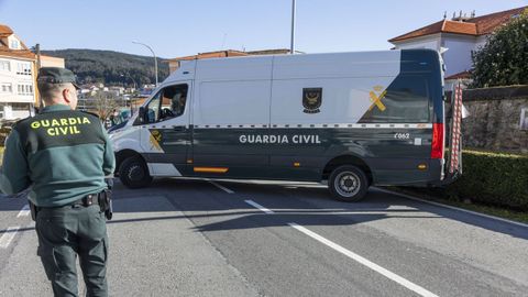 Imagen de archivo de la Guardia Civil en Corcubión, a unos metros del juzgado