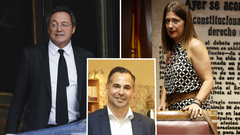 El fiscal Ignacio Stampa, entre el fiscal general del Estado, lvaro Garca Ortiz y la supuesta fontanera del PSOE Leire Dez