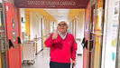 Manuel, el día que recibió el alta hospitalaria.