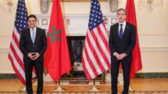 El ministro de Exteriores marroqu, Nasser Bourita, fue recibido este lunes en Washington por el secretario de Estado norteamericano, Antony Blinken.