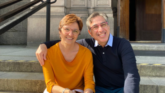 Rosa Rabbani, psic�loga, y Arash Arjomandi, fil�sofo.