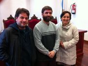 Luis Avil�s, Javier Rodr�guez e Iria Pais presentaron la actividad