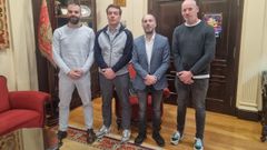 Directivos de la UD Ourense se reunieron con el alcalde y candidato de DO, Gonzalo Jcome.