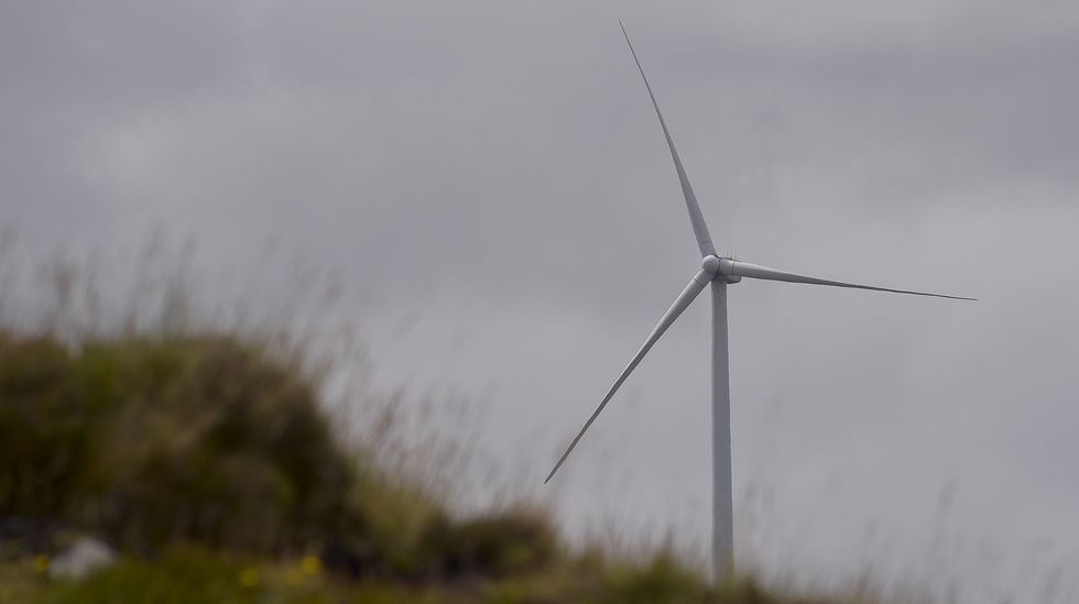 Aerogenerador de un parque elico de Lugo