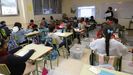 Imagen del pasado lunes de una clase de primaria en un colegio de Viveiro