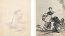 Dos de los dibujos del «Cuaderno C» de Goya