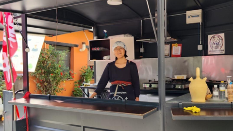 Akiko Kawakami, en su �food truck�