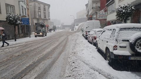 Nieve en el casco urbano de Becerreá