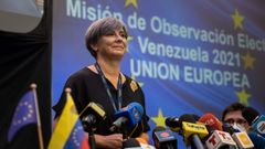 La jefa de la misin electoral en Venezuela, la eurodiputada portuguesa Isabel Santos