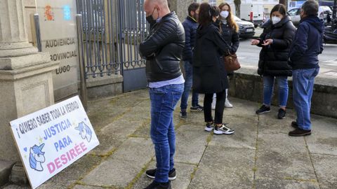 El padre de Desirée, José Manuel Leal, a la entrada de la Audiencia Provincial de Lugo, esta semana