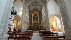 As qued el interior de la iglesia de San Vicente do Pino tras su restauracin