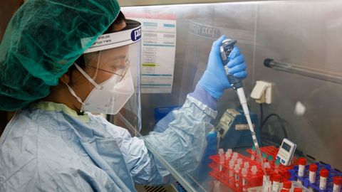 Una investigadora trabaja en muestras del virus