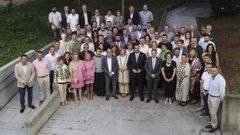 Foto de familia de los alcaldes asturianos con Barbón