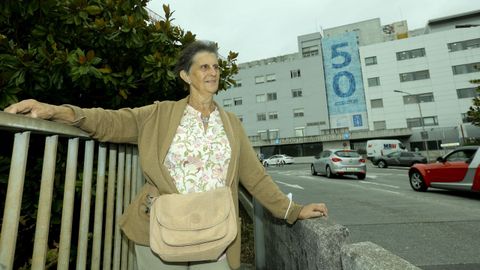 Rosa Zas, auxiliar administrativa del Chuac que vivió, en 1972, la inauguración del Hospital A Coruña