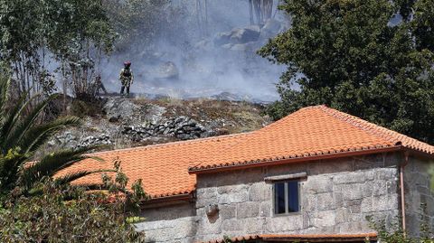 Incendio forestal en Aguasantas
