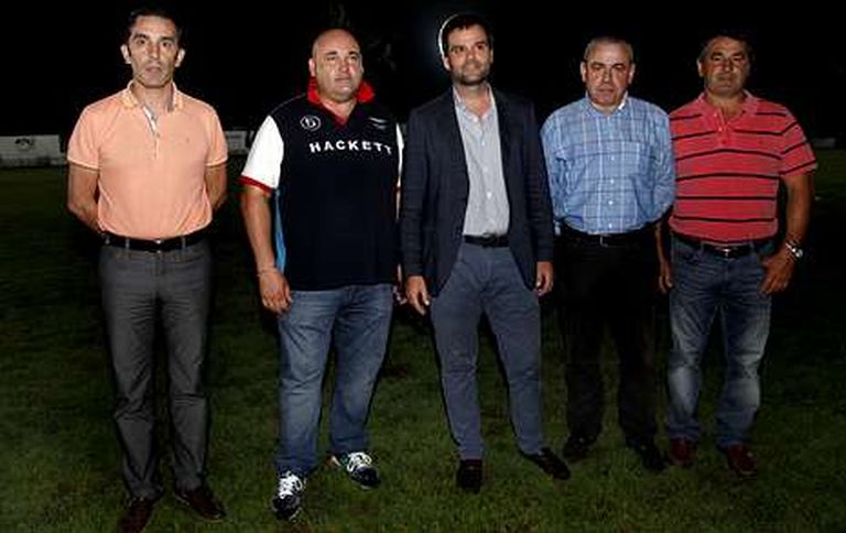 Martínez, Places, Juan Carlos Andrés, Calvo y Vilasoa ayer en la presentación del entrenador.