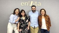 Equipo de Envita. De izquierda a derecha, Noelia Lpez, Marta Pena, Esteban Grandal y Sandra Martnez