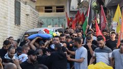Funeral de Hussein Yousef en el campo de refugiados de Deisheh, en Beln.