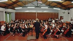Un momento del concierto en Combarro