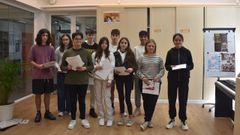 Gaadores da ESO do instituto Sofa Casanova no concurso de poesa