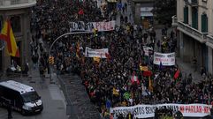Unas 8.000 personas se manifestaron por el centro de Barcelona