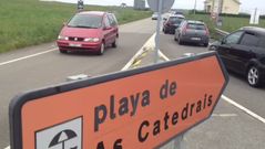 La mejor playa de Galicia, colapsada