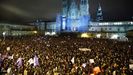 Multitudinaria manifestacin feminista en Santiago