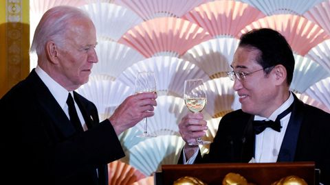 Joe Biden, el miércoles junto al primer ministro japonés, Fumio Kishida.