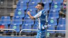 Alberto Quiles festeja su gol contra el Dux en Riazor