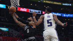 Un momento del partido entre los Kings y los Clippers, de la NBA