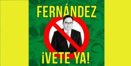 Montaje como protesta contra la gesti�n de Javier Fern�ndez