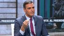 El presidente del Gobierno durante la entrevista de esta noche.