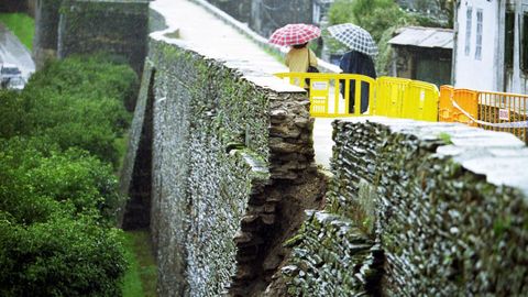 Tramo de la Muralla que se cayó en diciembre del 2000