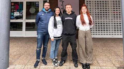 Cuatro alumnos del IES Montecelo de Pontevedra que ampliarn su formacin en Portugal e Italia gracias al programa Erasmus +