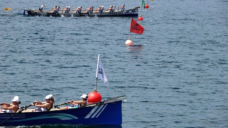 El barco femenino de Tirán se queda a 27 centésimas del bronce en el Nacional de Moaña