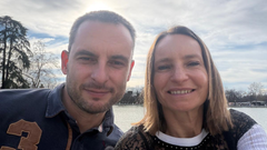 de izquierda a derecha, Javier �lvarez y Patricia Blanco