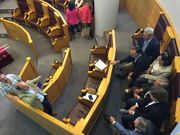 Los diputados se hicieron fotos de recuerdo de su paso por el ente provincial 