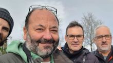 Ricardo Hevia con otros compa�eros en un viaje anterior.