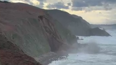 Desprendimiento en la costa de Valdovio