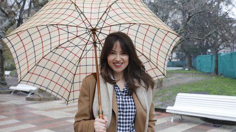 Laura, en el parque de San Lázaro