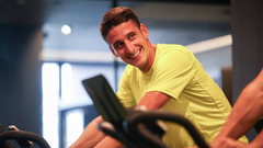 Lander Olaetxea�en el gimnasio
