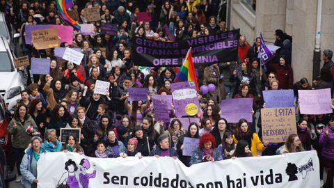 Manifestacin feminista por las calles de Lugo