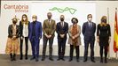 El consejero de Turismo de Cantabria, Francisco Javier López Marcano; el vicepresidente y consejero de Turismo de la Xunta de Galicia, Alfonso Rueda; el director general de Turespaña, Miguel Ángel Sanz; la consejera de Cultura, Política Llingüística y Turismo del Principado, Berta Piñán, y el consejero de Turismo del País Vasco, Javier Hurtado