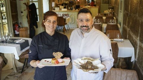 Bianca y Alex, en su restaurante, Glabistró, en Ourense